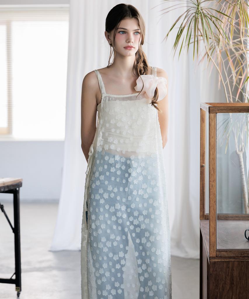 HYFVE Summer Flower See-Through Layered Sleeveless Dress