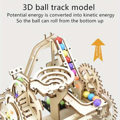 New Track Ball Puzzle Assembled Children's Toys Technology Production Invention Toy Roller Coaster Building Blocks