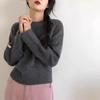 New Korean Chic Round Neck Loose Sweater Women Winter Solid Bottoming Shirt Knitted Tops Simple Design Casual Pullover