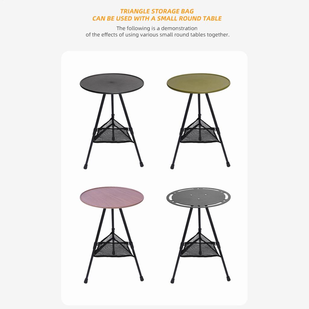 Under Table Storage Bag Easy to Store Triangular Mesh Bag Folding Table Bag for Camping BBQ Fishing Trips Fishing Outdoor