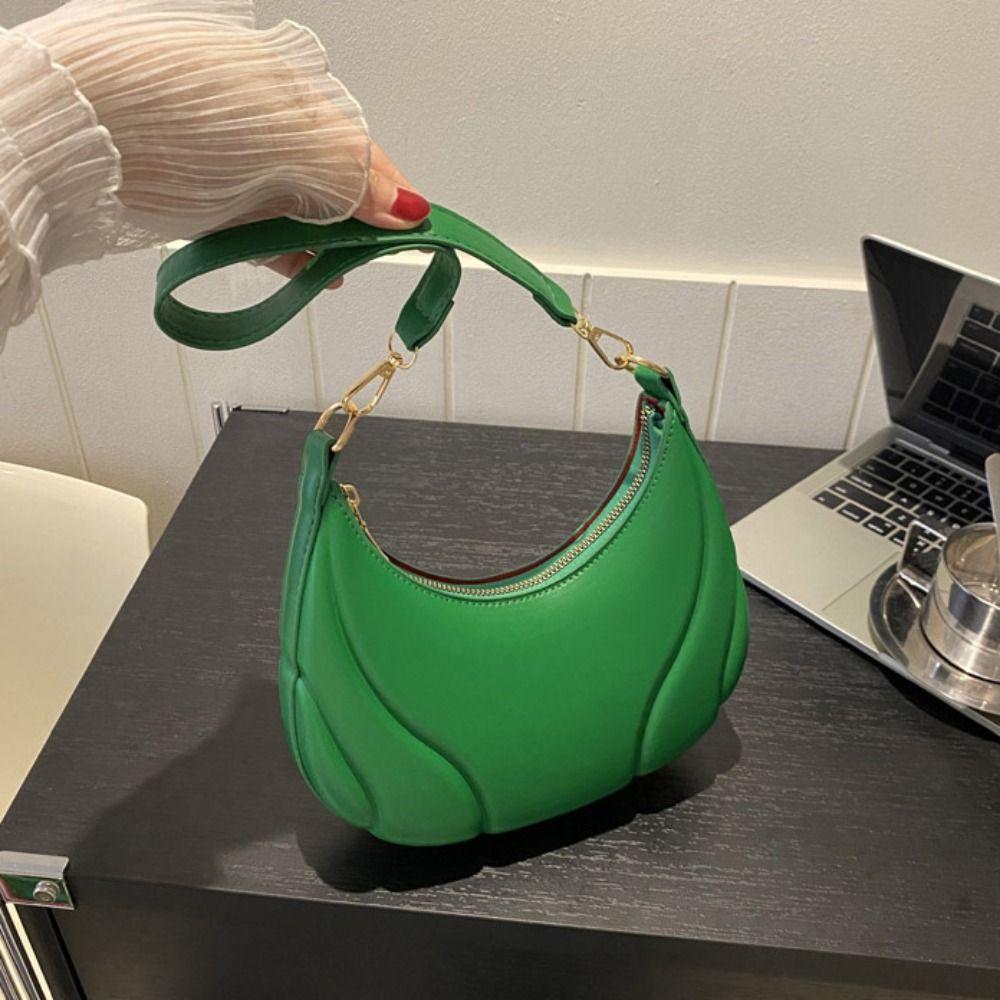 Large Capacity Simple Shoulder Bag Korean Style Ins Square Tote Bag PU Leather Hobo Bag  Streetwear