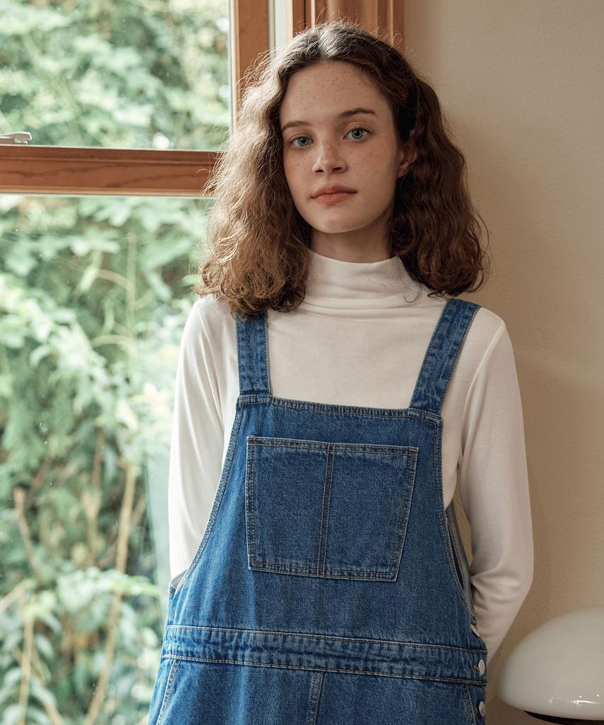 ZEROSTREET [3 Colors] Soft Basic Half Turtleneck