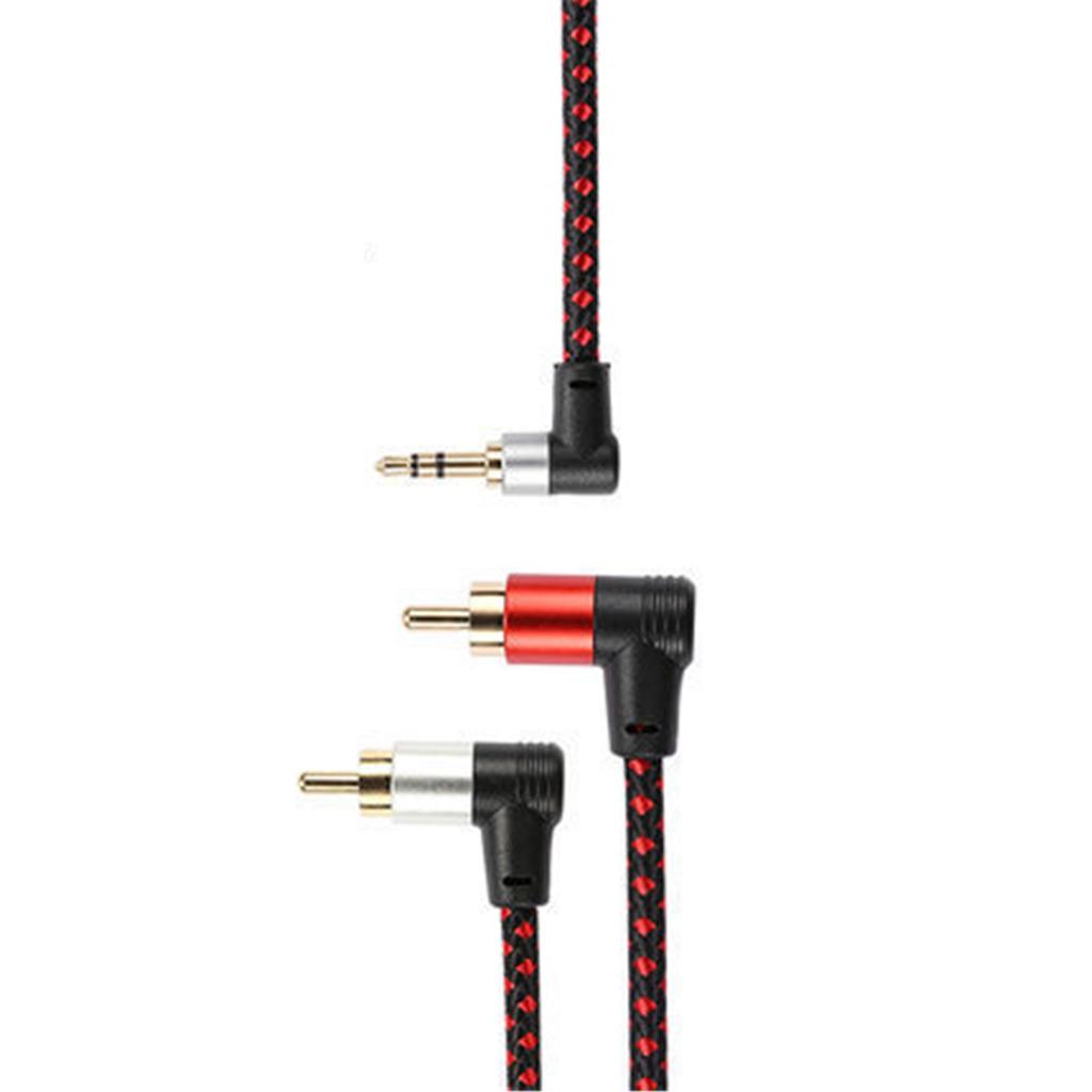 3.5mm RCA Male Connector Jacks Stereo Cable Y Plug to 2 RCA Male Adapter 3.5 Music Socket Connector to Headphone