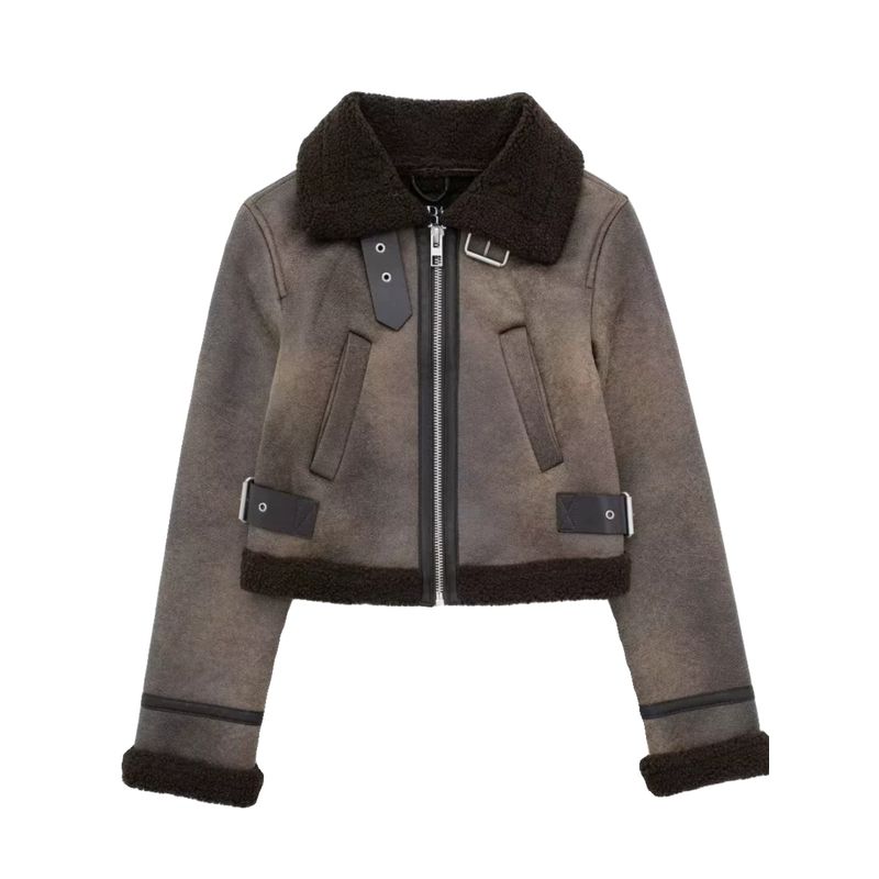 Fashion Kaslead Women's Double-Sided Jacket Outwear