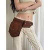 Vintage Ethnic Waist Pack For Women With Faux Leather Rivet Belt For Travel