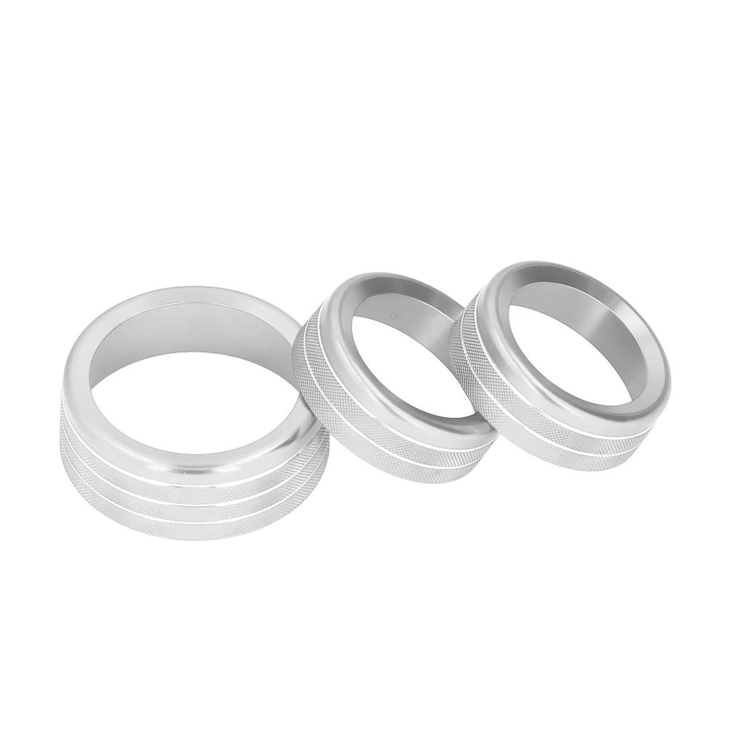 Air Conditioner Switch CD Button Knob Cover Trim Aluminium Alloy Replacement for Dodge Challenger Chrysler 2015‑2019Silver