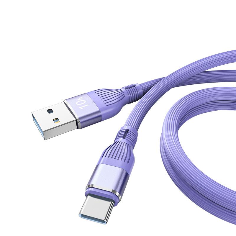 120W Silicone Type-C Super Fast Charging Cable for Huawei, Vivo, Honor 10A with Flash Charging