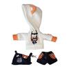 Obitsu 11 OB11 Size Outfit for Obitsu Doll 11cm Body, Black Cat Pattern Hoodie and Pants, Halloween-Themed Outfit Set, 2 Bright Colors