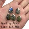 Natural Flash Labradorite Stone Charm Pendant Healing Semi-precious Stone Connector for Jewelry Making Necklace Accessories Gift