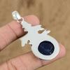 Natural Sodalite Gemstone Indian Jewelry 925 Sterling Silver Pendant For Women