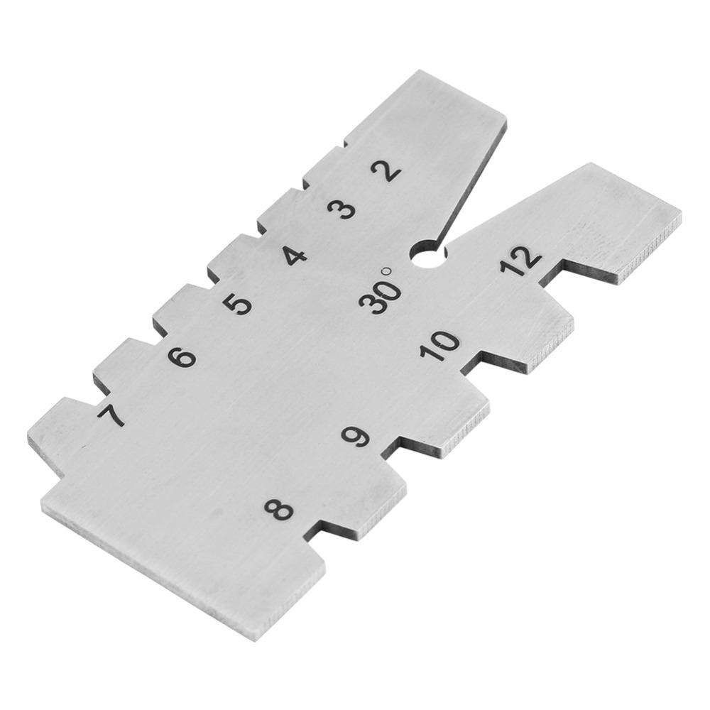 Stainless Steel Screw Thread Gauge 30 Degree 2-12mm Thread Gauge Thread Cutting Measuring Tool Grinding Gage