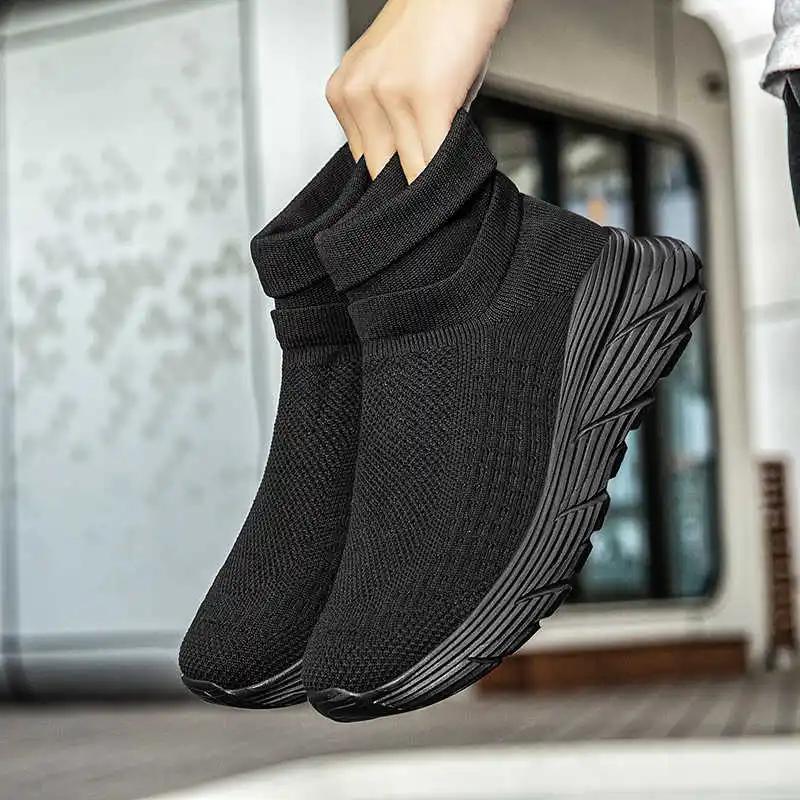 Fashion Increases Height Demi-season Light Green Sneakers Flats Funny Shoes Black Boot Women Sport Luxery Special Offers Cheaper