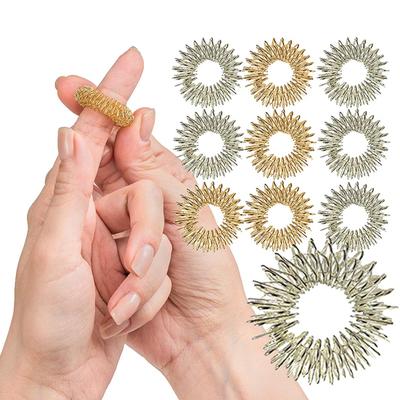 Massage 10Pcs Spiky Finger Ring Fidget Sensory Kids Adult Health Care Toy Tool