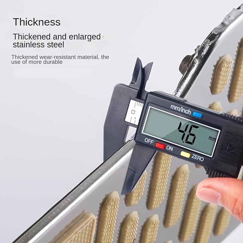 1pc Fit Stainless Steel Car Floor Mats with Screws, Anti-Slip Pedal Repair Pad, Wide Metal Foot Pedal for Vehicle Driving
