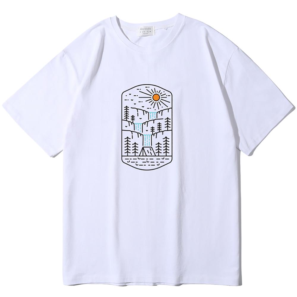 YDA Camping Day Oversized Short Sleeve T-Shirt_Yd2055Tswh