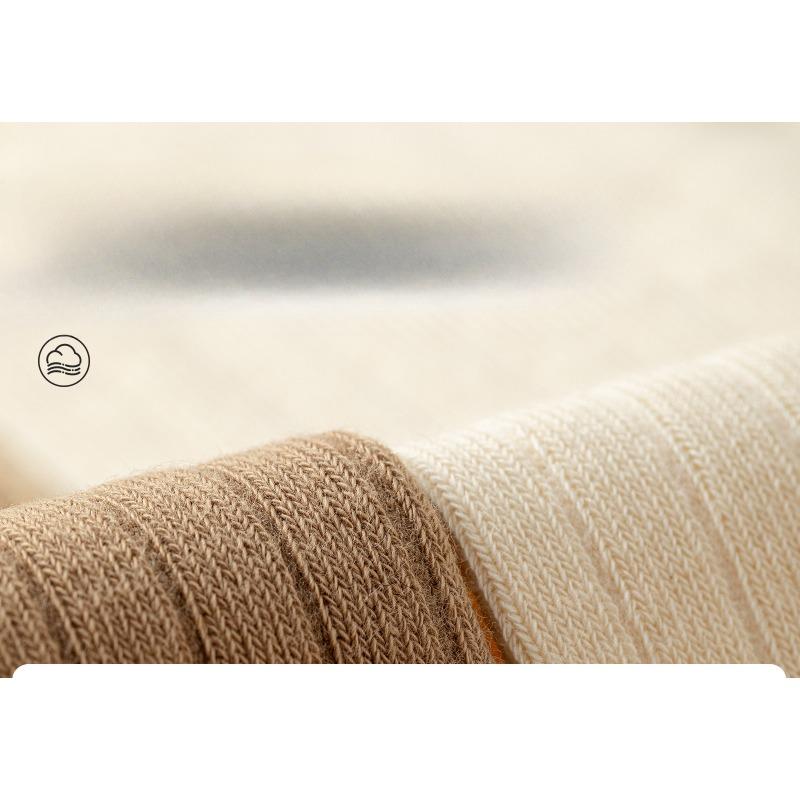 Socks for Women In Spring and Autumn, Knee-high Pile Socks, Solid Color Loose Thigh-high Socks, High-top Cotton Socks