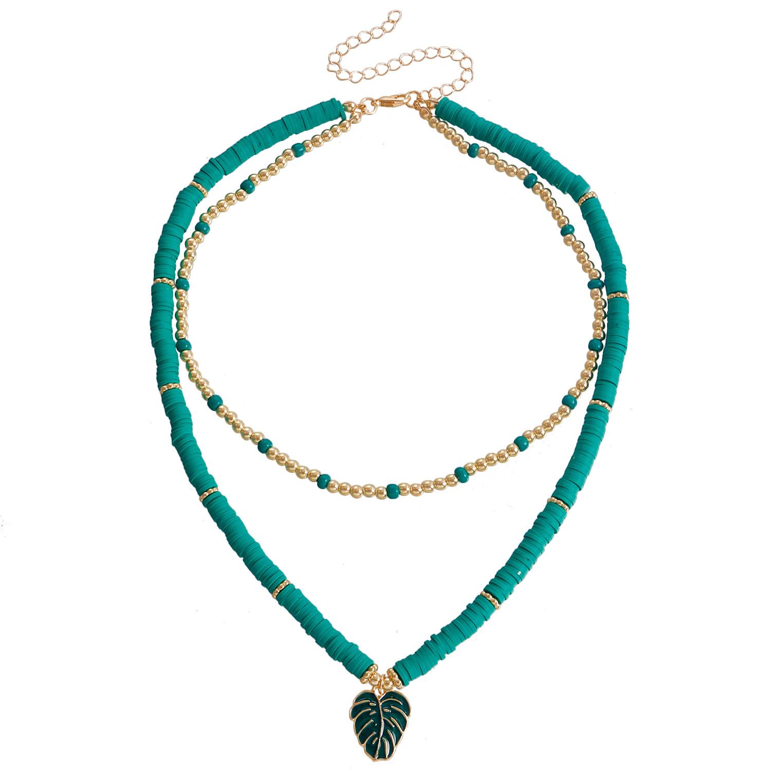 

Аксессуары, Сладкий и Прохладный Ветер Контрастные Цвета, Бусины Листья, Подвески, Ожерелья, Этнический Стиль Наборы из Мягкой Керамики, Женские Ожерелья.