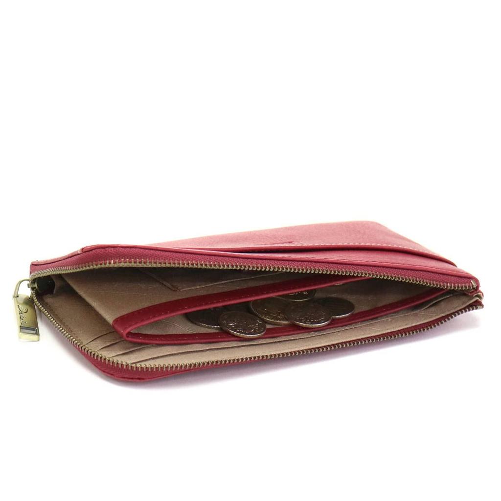 Dakota Largo Long Wallet with 0035881 L-Shaped Zipper, 0030581, Green/50