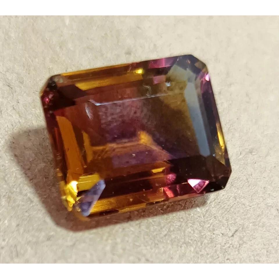 10-12 Ct Natural Alexandrite Bi-Color Change Emerald Cut Stunning Gemstone