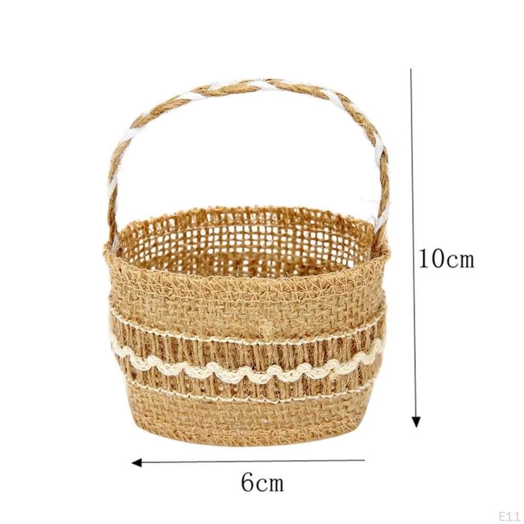 5 Pieces Halloween Party Candy Bag, Wedding Flower Girl Baskets, Multipurpose Carrying Bags