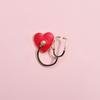 New Creative Stethoscope Enamel Clothing Pins for Women Red Heart Black Tube Women's Brooches Fashion Jewelry Suit Accessories