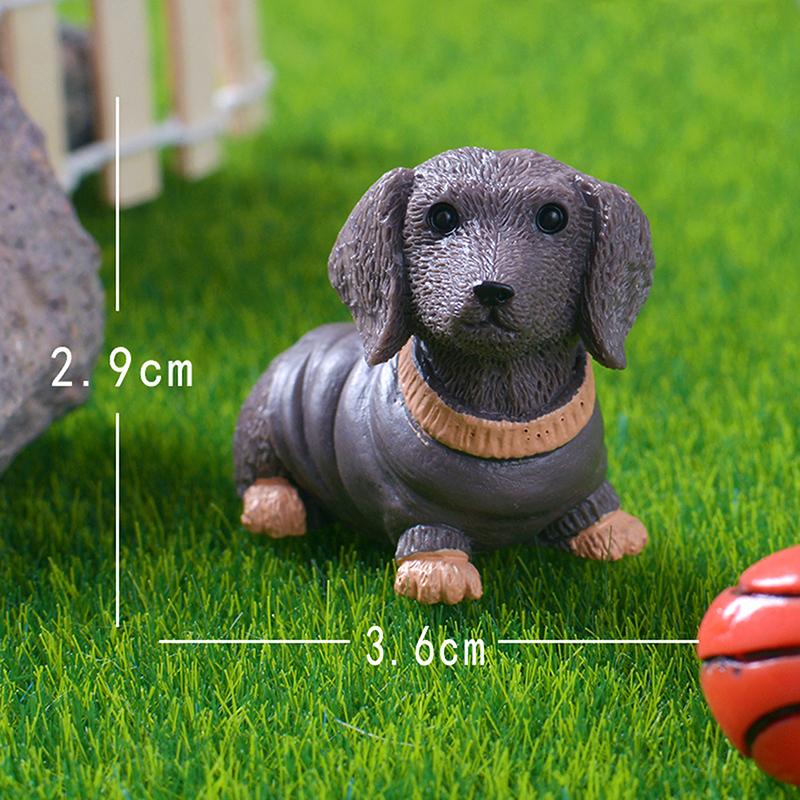 12Pcs Miniature Dog Figurines Miniature Terrarium Crafts Realistic Animals Dogs For Diy Micro Landscape Fairy Garden Accessories