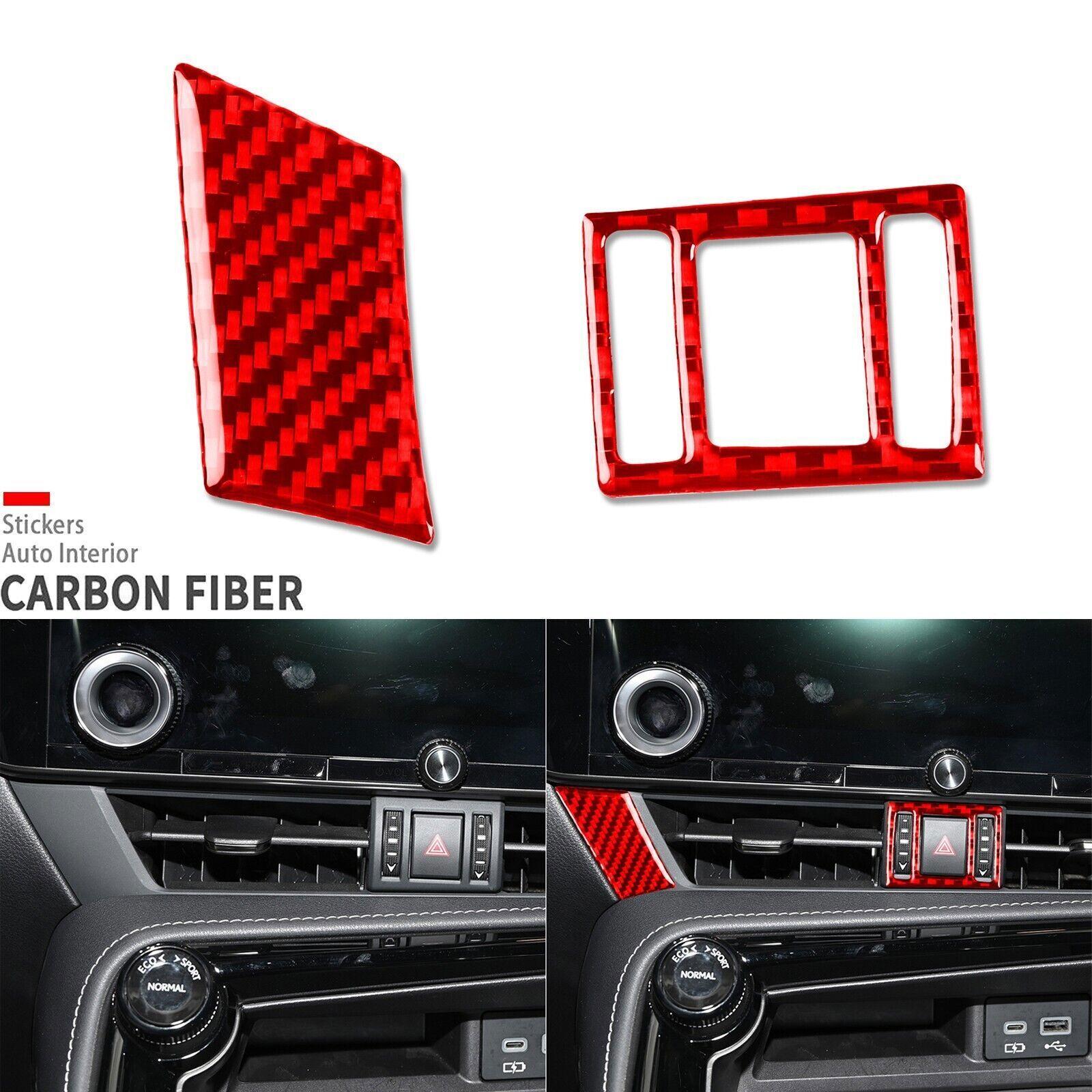 Red Carbon Fiber Console Warning Light Cover For Lexus NX 250 350 450h -25