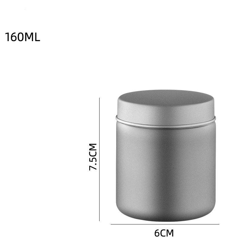 

160/260ml Pure Titanium Tea Box With Silicone Ring Seal,Antibacterial And Anti-mold Jar For Coffee,Portable Travel Snack Can