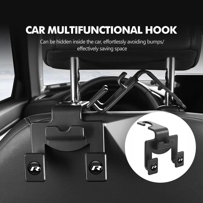 For Volkswagen VW Car Hanging Hook Plastic Handbag Hanger Interior Accessories Golf Polo 4 5 6 Passat B5 B6 B7 CC Jetta Tiguan FVI4