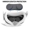 Silicone Cover Set Silicone VR Face Cover with Len Protector & Joystick Cover Face Pad Cushion for Meta Quest 3S VR Accessories