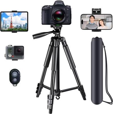 Camera Video Camera Maximum Length 158 Extendable Tripod with Bluetooth Remote Smartphone Lightweight Mini Storage Bag Level Gauge Easy To Compatible