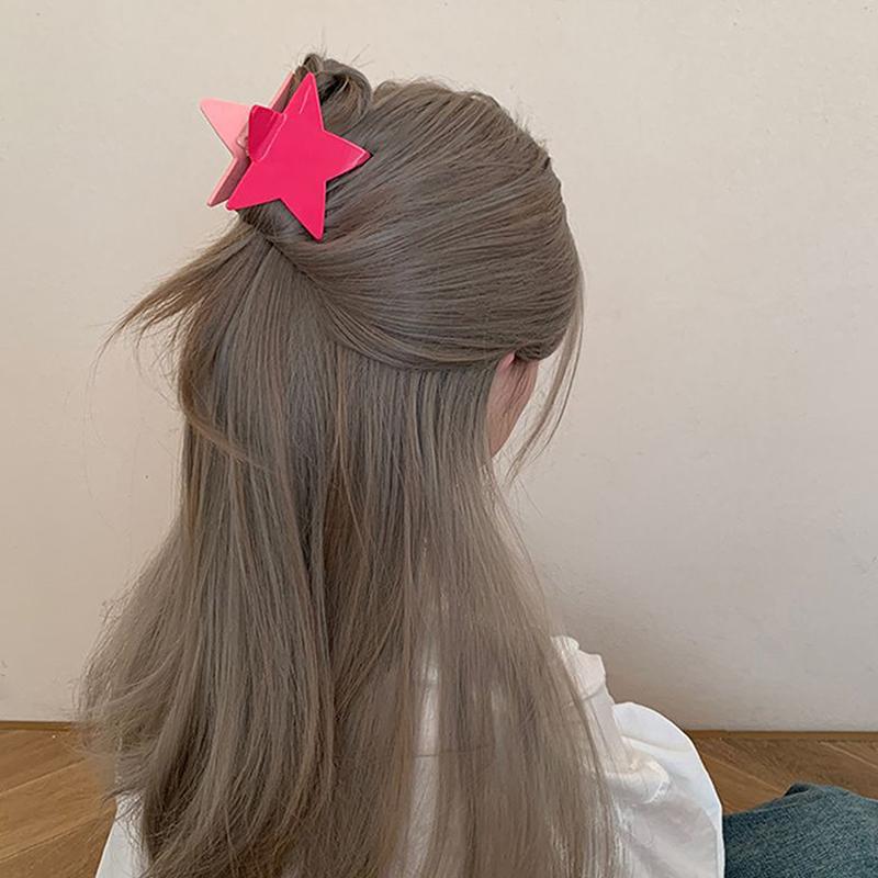 Trendy Cool Shiny Star Hair Clips Claw Y2K Accessories Punk Irregular Pentagram Women Girl Hairpin Party Hair Accessories