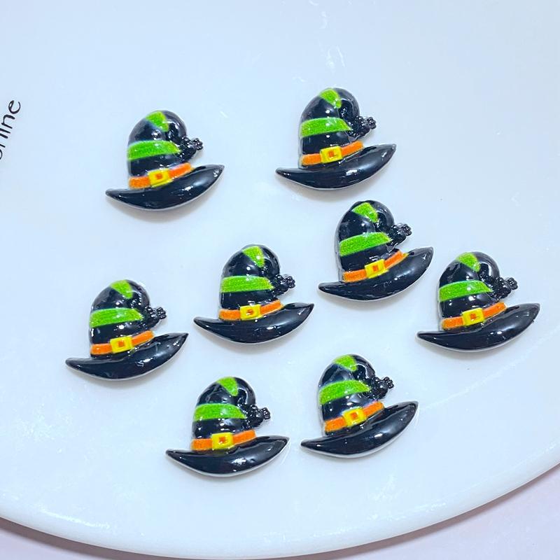 20Pcs New Mini Cute Cartoon Halloween Series Flat Back Resin Cabochons Scrapbooking DIY Jewelry Craft Decoration Accessorie