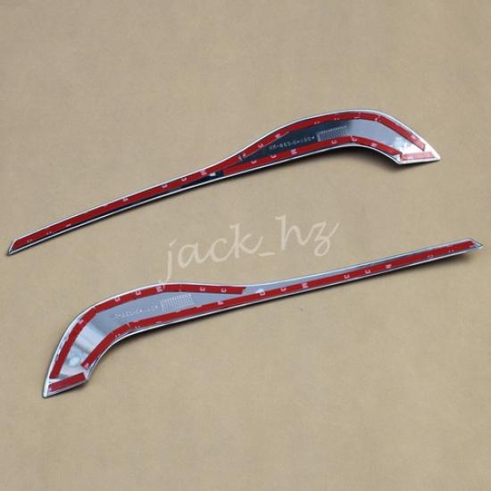 For Mazda CX5 2017- Chrome Front Bumper Fog Light Trims Moulding Accessories