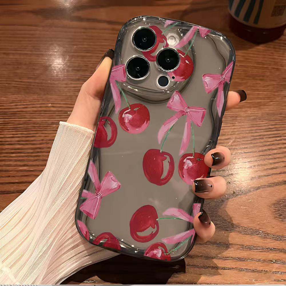 Bow Cherry for Iphone17promax Mobile Phone Case 16 Apple 15 Anti-drop 14 Pro Japan and Korea 13/12