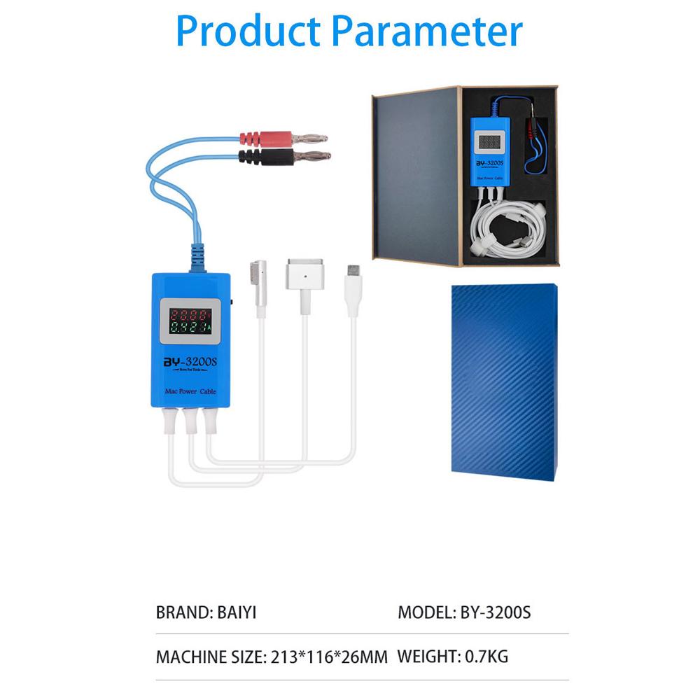 BY 3200S Portable Power Boot Control Line For Macbook 2008 2023 LCD Digital Display USB Quick ReCharger