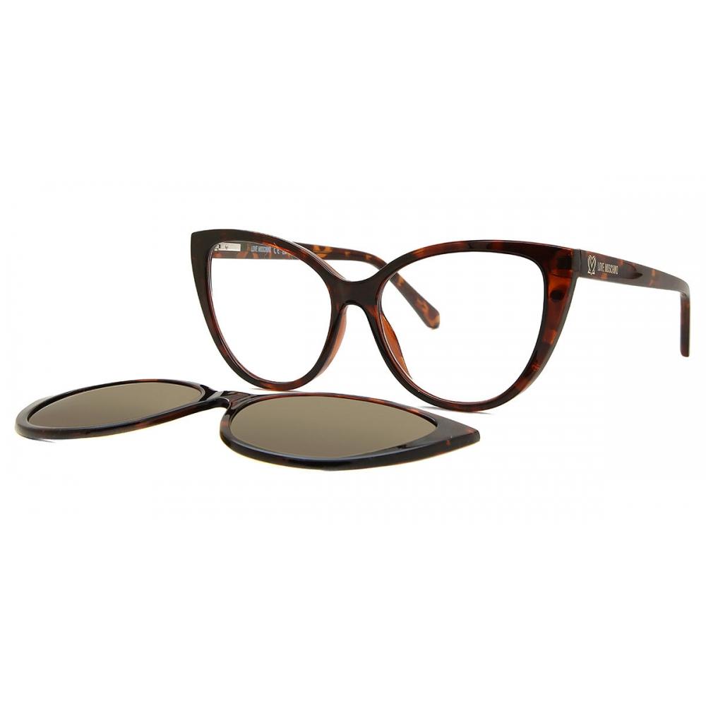 Moschino Love Mol066 Cs With Clip On 05l 70 Women Eyeglasses
