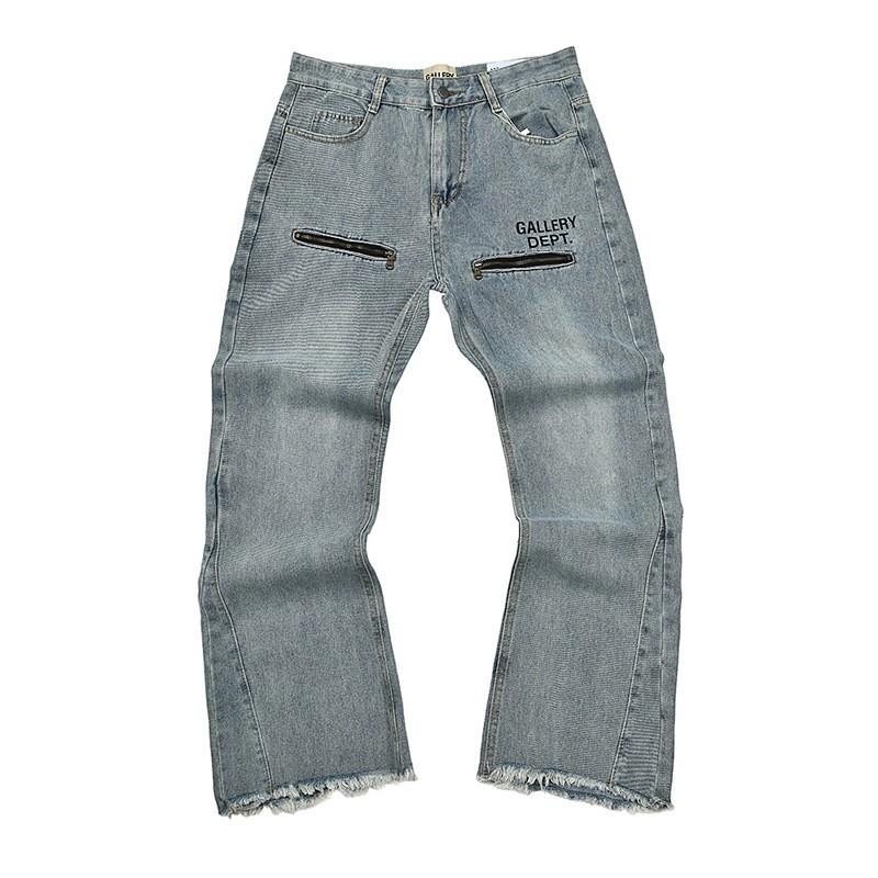 25Gallery Dept Patchwork Splash Flared Jeans Men High Street Trousers