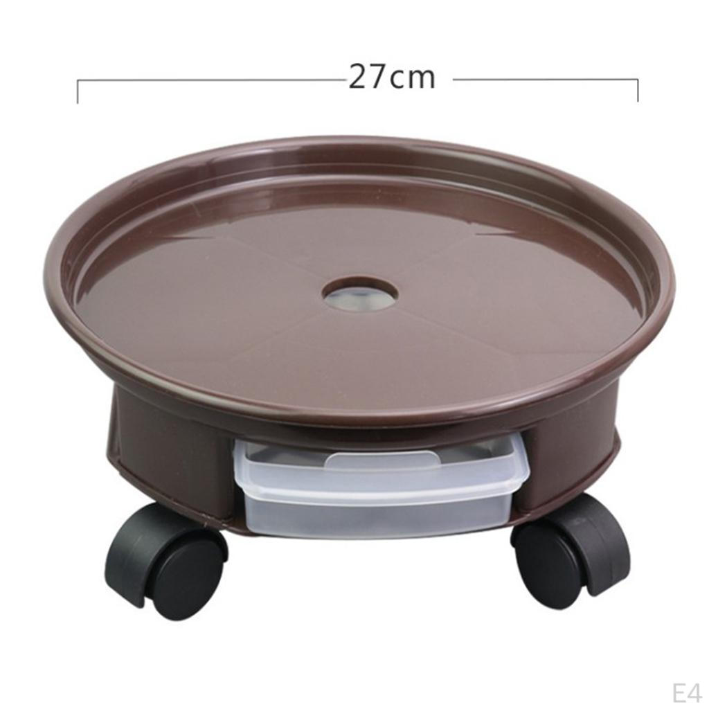- Round Trolley Saucer Tray with Caster