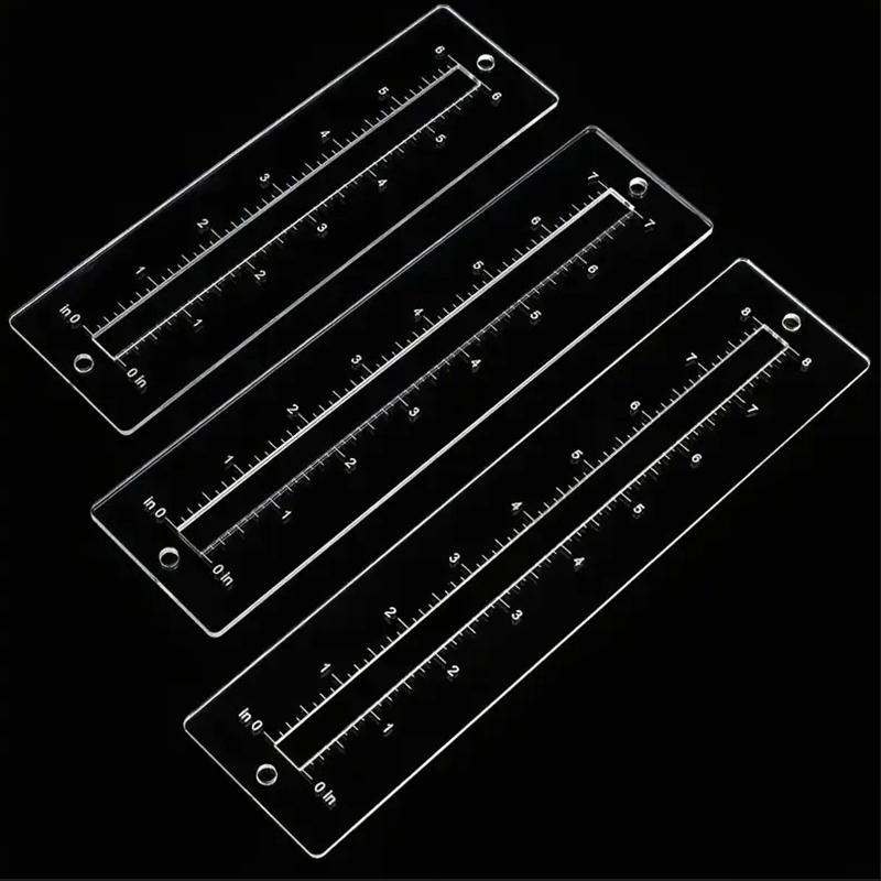 

3pcs Acrylic Zipper Template Set Transparent Sewing Ruler For DIY Bag Pocket Crafting Quilting Patchwork Tools For Beginners 1set