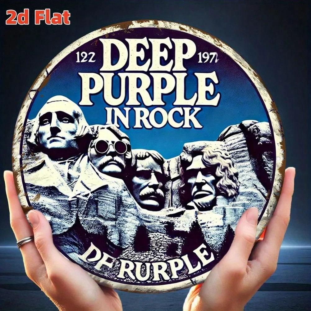 

Vintage Deep Purple 1972 Metal Tin Sign Retro Rock Wall Art Decor 20x20 разноцветный