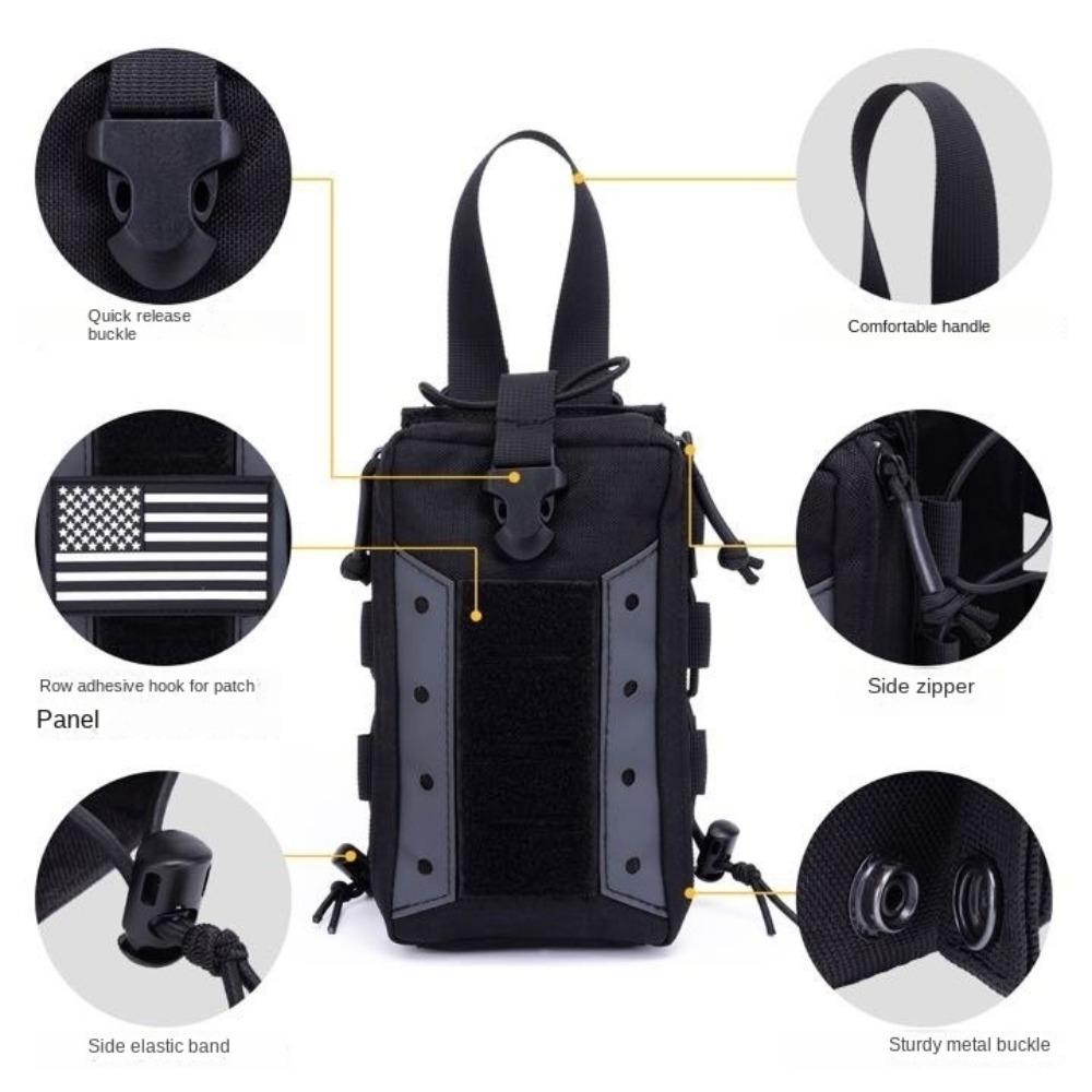 EDC Water Bottle Pouch Canteen Molle Sports Phone Holder  Camping Hiking Fishing Supplies
