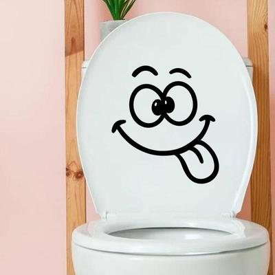 Δημιουργικά Αυτοκόλλητα Τοίχου με Emojis & Αφηρημένα Σχέδια για Τουαλέτες & Δωμάτια