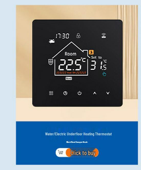 Smart WiFi LCD Floor Heating Thermostat for Electric and Water Systems