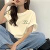 Teenager Summer Casual Short Sleeve O Neck Letter Printed Pullover Oversize Cotton T Shirt Top