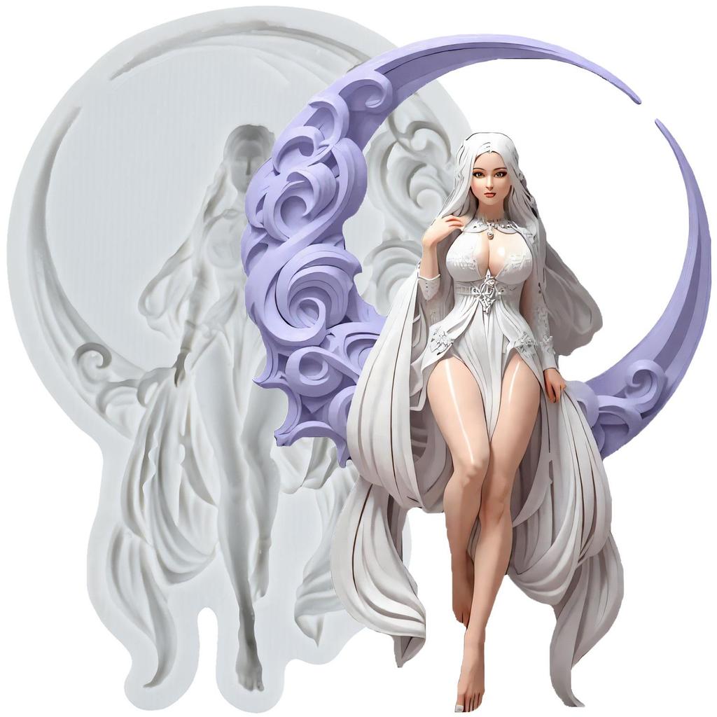 Goddess Silicone Mold Goddess Fondant Molds Cake Decorating Tools Theme Cake Dessert Decorated Chocolate Candy Mold