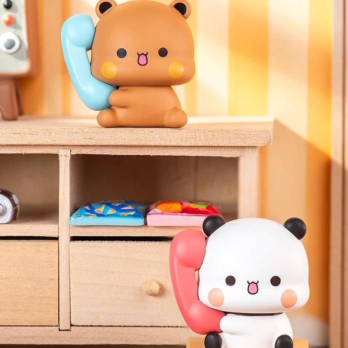 New Genuine  Cute Panda Yier And Bubu Couple Daily Series V3 Anime Kawaii Figure Trendy Home Decor Collectible Toy Gift