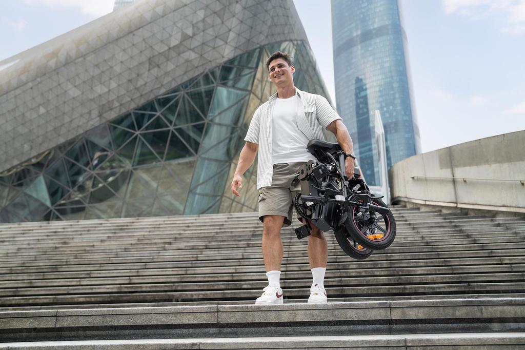 DYU A5 Elektrische fiets 14 inch 350W opvouwbare elektrische fiets 25 km/u snelheid 48V 7,5AH lithium-ionbatterij 60 km maximaal bereik Outdoor E-bike