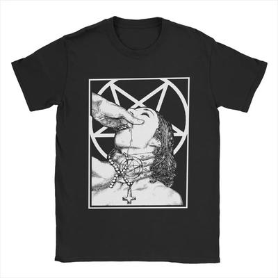 Satanic Nun Satan T Shirt for Men Cotton Cool T-Shirt O Neck Tee Shirt Short Unisex T-Shirt