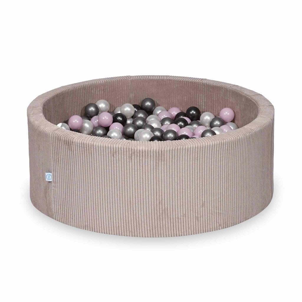 Dry pool 110x40 Corduroy Light pink 500 balls: pearl, silver, light pink pearl, metallic graphite